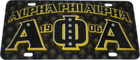 Alpha Phi Alpha Printed Founder License Plate [Black]