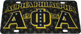Alpha Phi Alpha Printed Founder License Plate [Black]