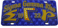 Sigma Gamma Rho Printed Founder License Plate [Blue]