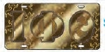 Iota Phi Theta Centaur Symbol Satin Background Tag License Plate [Gold]