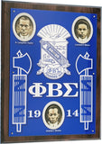 Phi Beta Sigma Founders Acrylic Topped Wood Wall Plaque [Brown]