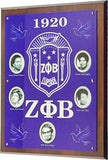 Zeta Phi Beta Founders Acrylic Topped Wood Wall Plaque [Brown]