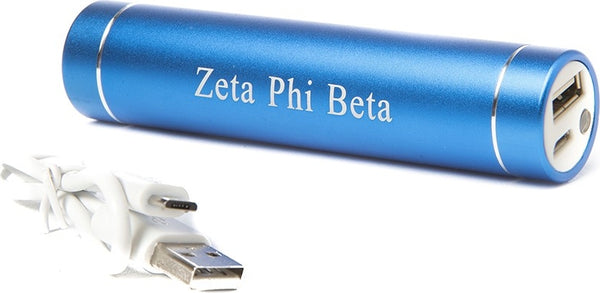 Zeta Phi Beta LED Power Bank [Blue]