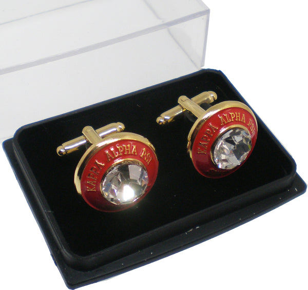 Kappa Alpha Psi Topaz Stone Signet Cuff Links [Gold]
