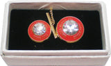Kappa Alpha Psi Topaz Stone Signet Lapel Pin And Tie Tack Set [Gold]