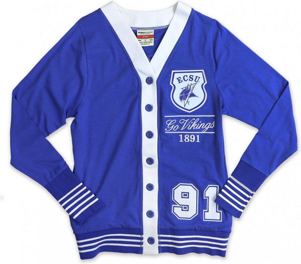 Big Boy Elizabeth City State Vikings S3 Light Weight Ladies Cardigan [Royal Blue]