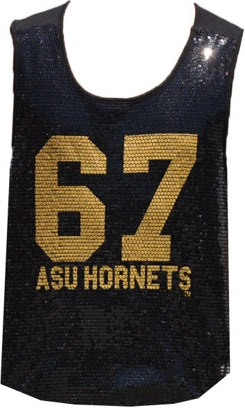 Big Boy Alabama State Hornets Ladies Sequins Tank Top [Black]