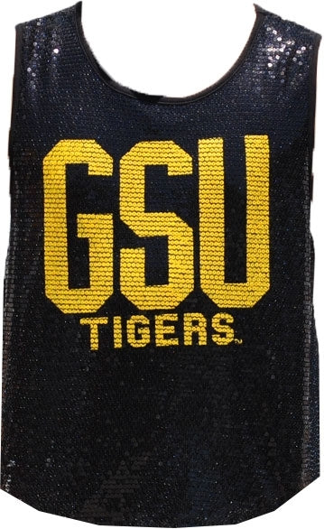 Big Boy Grambling State Tigers S1 Ladies Sequins Tank Top [Black]