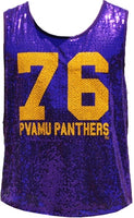 Big Boy Prairie View A&M Panthers Ladies Sequins Tank Top [Purple]