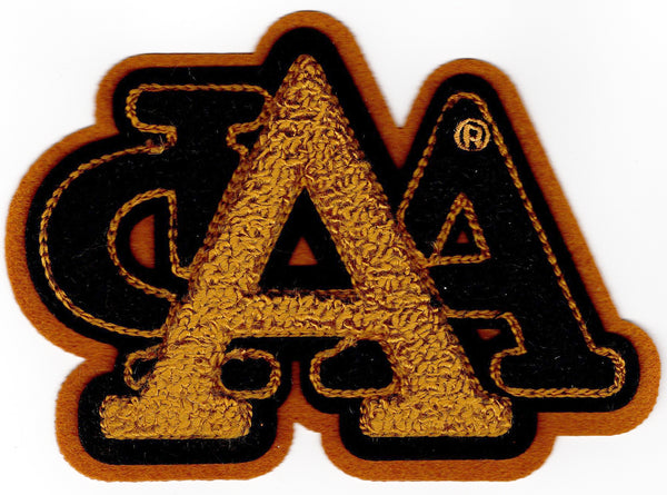 Alpha Phi Alpha Stack Letters Chenille Sew-On Patch [Gold]