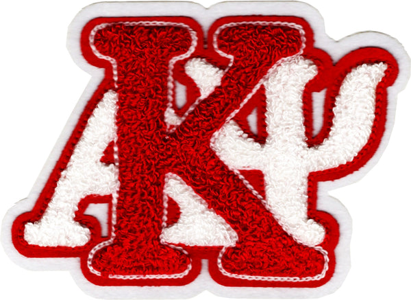 Kappa Alpha Psi Stack Letters Chenille Sew-On Patch [Red]