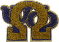 Omega Psi Phi Stack Letters Chenille Sew-On Patch [Purple]