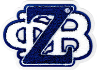 Zeta Phi Beta Stack Letters Chenille Sew-On Patch [Blue]