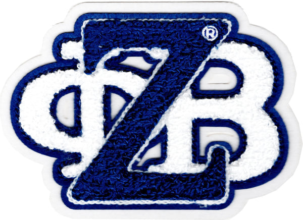 Zeta Phi Beta Stack Letters Chenille Sew-On Patch [Blue]
