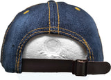 Sigma Gamma Rho Distressed Denim Rhinestone Ladies Cap [Denim Blue]