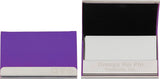 Omega Psi Phi Stainless Steel Business Card Holder With Leather [Purple]