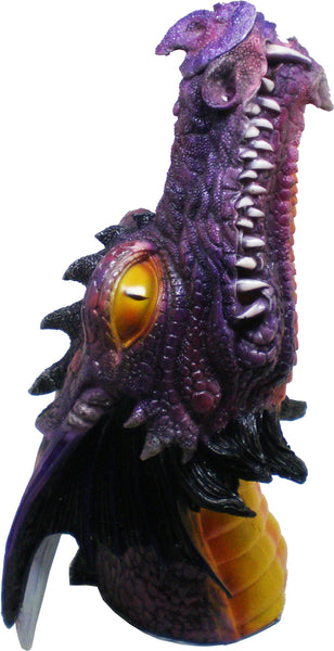 Smoking Dragon Head Incense Stick Burner [Purple]