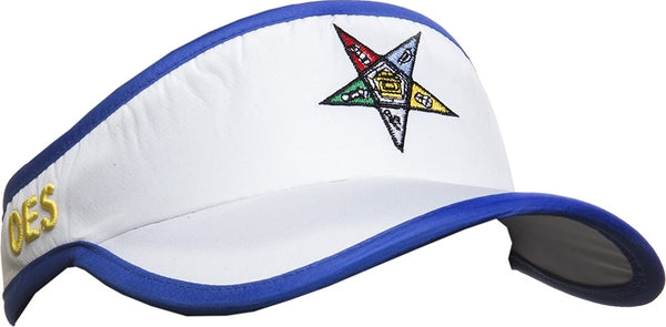 Eastern Star Featherlight Womens Visor [White]
