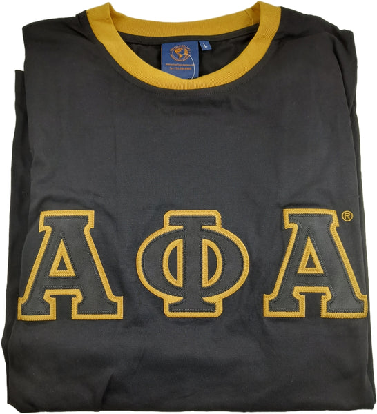 Buffalo Dallas Alpha Phi Alpha Ringer T-Shirt [Short Sleeve - Black]