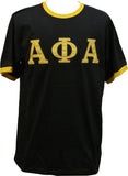 Buffalo Dallas Alpha Phi Alpha Ringer T-Shirt [Short Sleeve - Black]