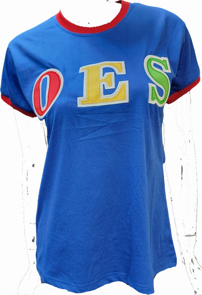 Buffalo Dallas Eastern Star Ringer T-Shirt [Short Sleeve - Blue]