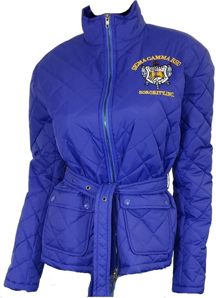 Buffalo Dallas Sigma Gamma Rho Quilted Riding Jacket [Blue]