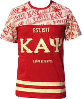 Big Boy Kappa Alpha Psi Divine 9 Mens Sublimation Jersey Tee [Crimson Red]