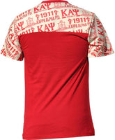 Big Boy Kappa Alpha Psi Divine 9 Mens Sublimation Jersey Tee [Crimson Red]