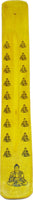 New Age Buddha Symbol Painted Canoe Incense Burner [Yellow]