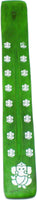 New Age Ganesh Symbol Painted Canoe Incense Burner [Green]
