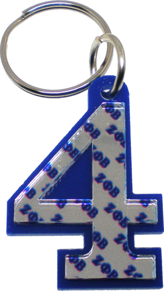 Zeta Phi Beta Line #4 Key Chain [Blue]