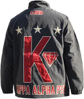 Big Boy Kappa Alpha Psi Divine 9 S4 Mens Windbreaker Jacket [Charcoal Grey]