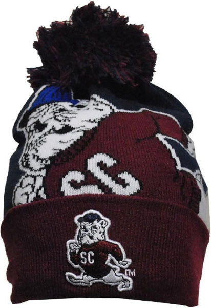 Big Boy South Carolina State Bulldogs S248 Beanie With Ball [Navy Blue]
