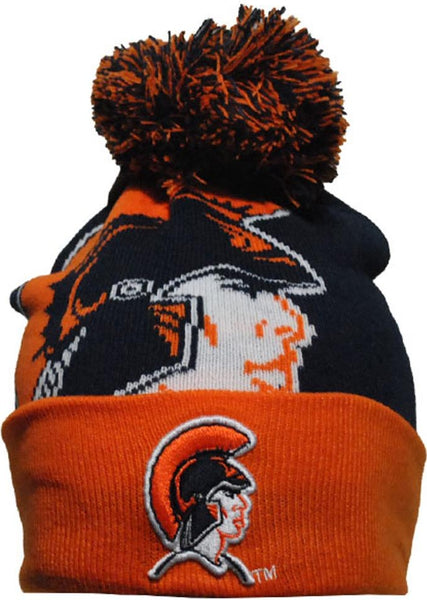 Big Boy Virginia State Trojans S248 Beanie With Ball [Navy Blue]