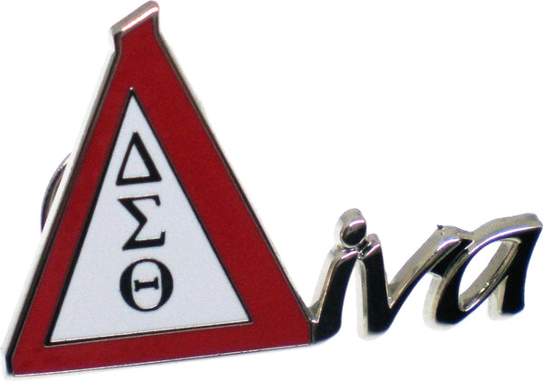 Delta Sigma Theta Diva Lapel Pin [Silver]