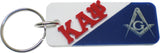 Kappa Alpha Psi + Mason Two Group Split Key Chain [White/Blue]