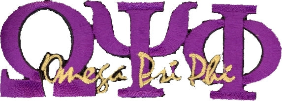 Omega Psi Phi Signature Iron-On Patch [Purple]