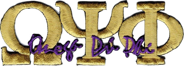 Omega Psi Phi Signature Iron-On Patch [Gold]