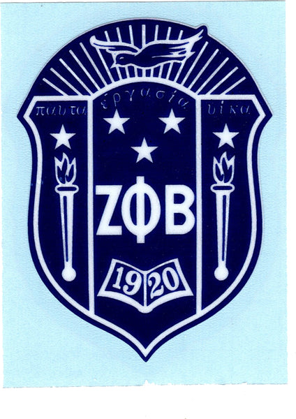 Zeta Phi Beta Crest Decal Sticker [Clear]