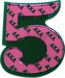 Alpha Kappa Alpha Acrylic Line #5 Mirror Pin [Green/Pink]