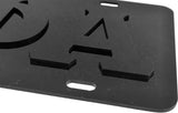 Alpha Phi Alpha Raised Letter Mirror License Plate [Black/Black]