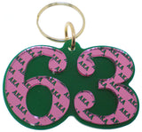Alpha Kappa Alpha Color Mirror Line #63 Keychain [Green]