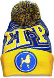 Big Boy Sigma Gamma Rho Divine 9 S9 Beanie With Ball [Royal Blue]