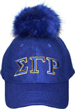 Big Boy Sigma Gamma Rho Divine 9 S148 Ladies Pom Pom Cap [Royal Blue]