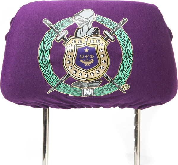 Omega Psi Phi Car Seat Headrest Cover [Purple]