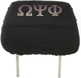 Omega Psi Phi Car Seat Headrest Cover [Black]