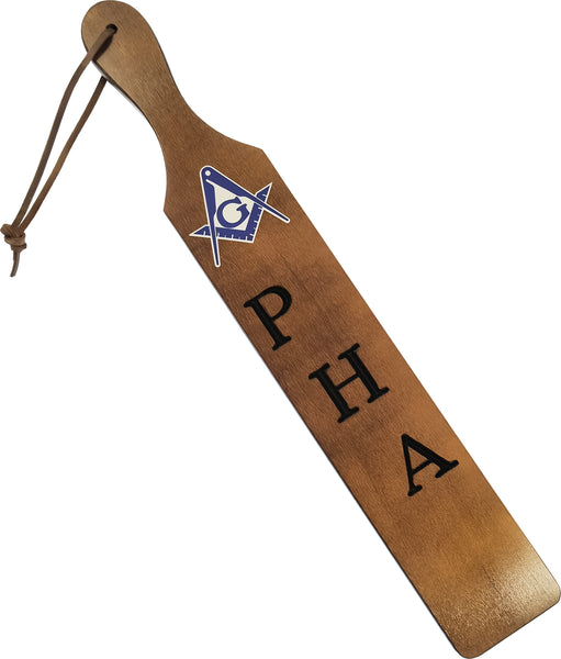 Prince Hall Mason PHA Traditional Wood Paddle [Brown]