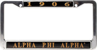 Alpha Phi Alpha 1906 Metal License Frame [Black]