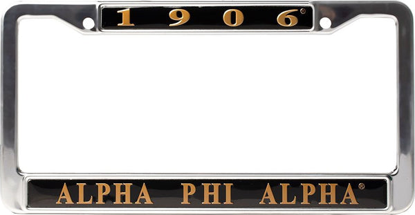 Alpha Phi Alpha 1906 Metal License Frame [Black]