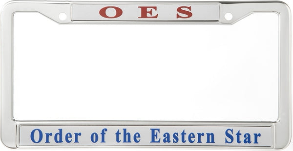 Order of the Eastern Star Metal License Frame [White]